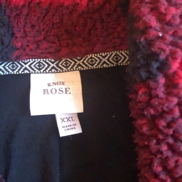 Knox Rose Red and Black Plaid Jacket - Picture 2 of 4